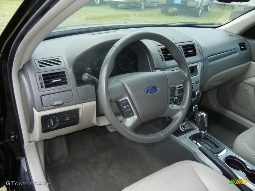 2011 Fusion SEL V6 - Tuxedo Black Metallic / Camel photo #12