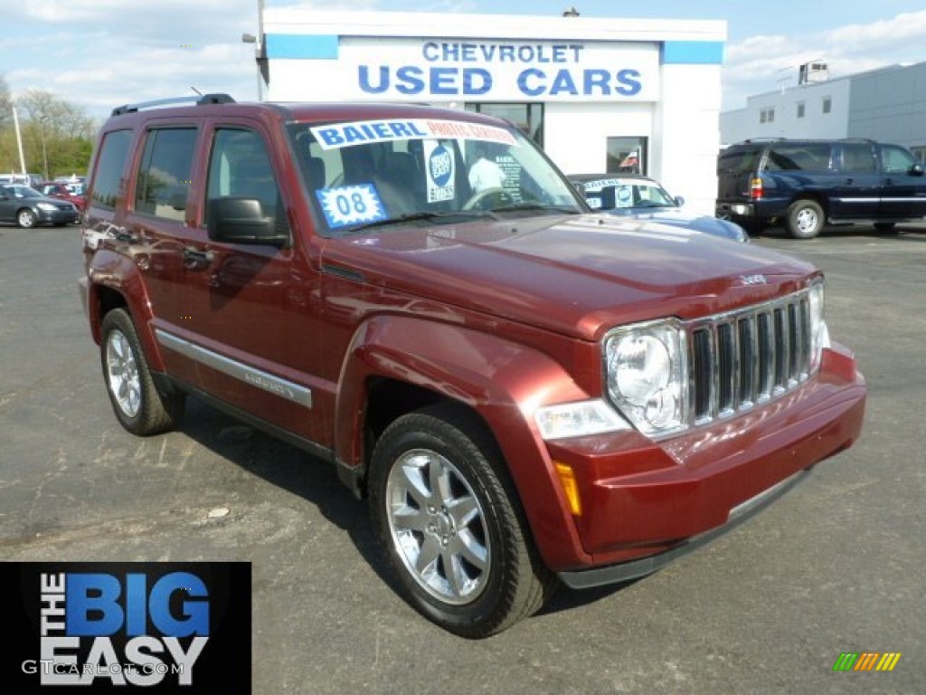 2008 Liberty Limited 4x4 - Red Rock Crystal Pearl / Pastel Slate Gray photo #1