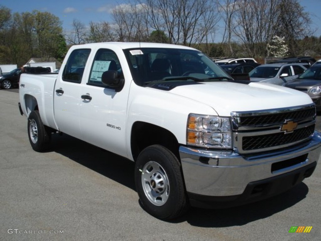 2012 Silverado 2500HD LS Crew Cab 4x4 - Summit White / Dark Titanium photo #4