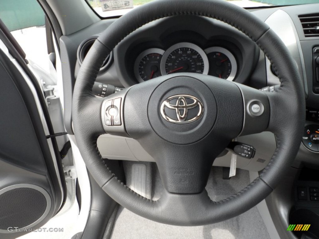 2012 Toyota RAV4 Limited Ash Steering Wheel Photo #65246405