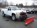Summit White - Silverado 3500HD WT Regular Cab 4x4 Plow Truck Photo No. 4