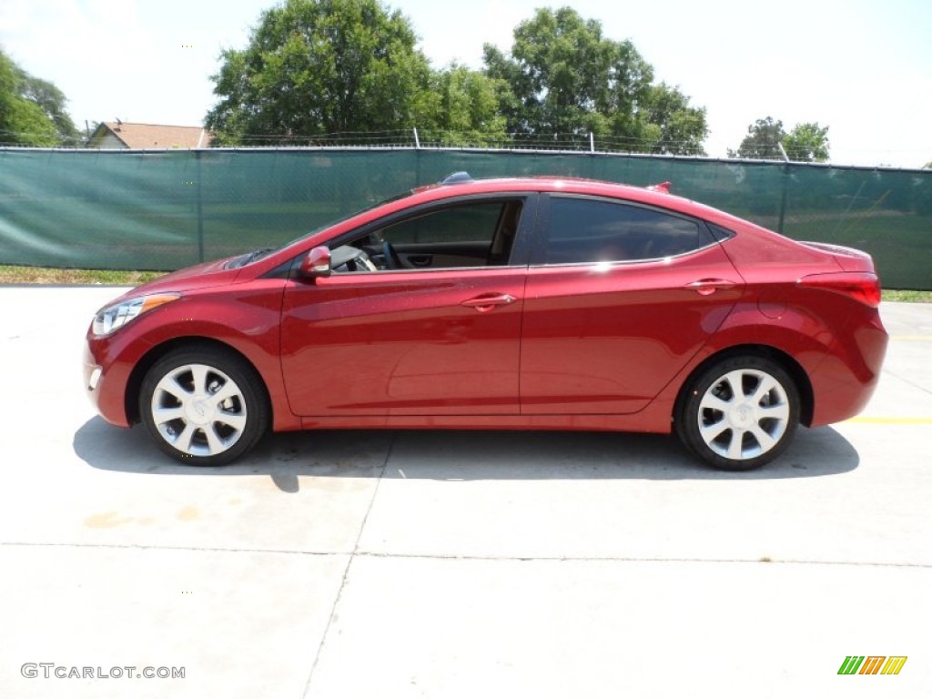 2012 Elantra Limited - Red Allure / Beige photo #6