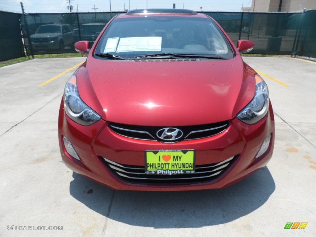 2012 Elantra Limited - Red Allure / Beige photo #8