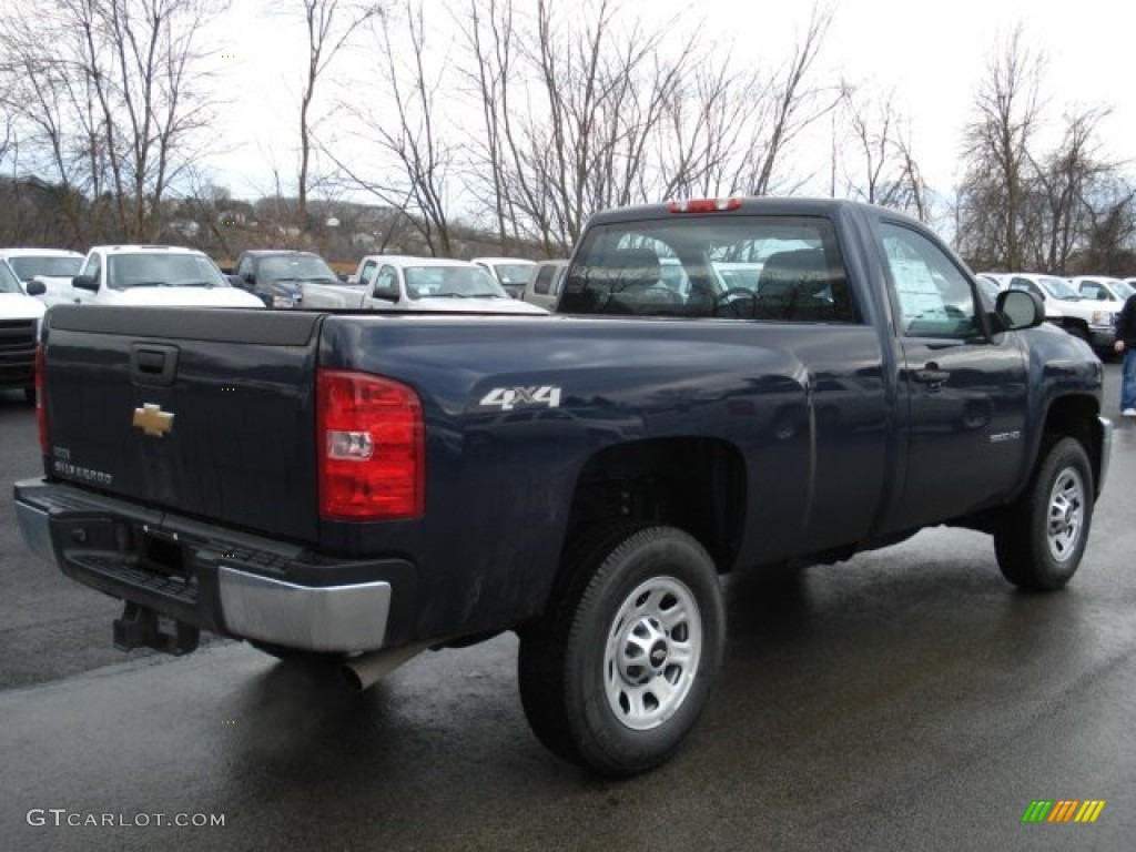 2012 Silverado 3500HD WT Regular Cab 4x4 - Imperial Blue Metallic / Dark Titanium photo #6