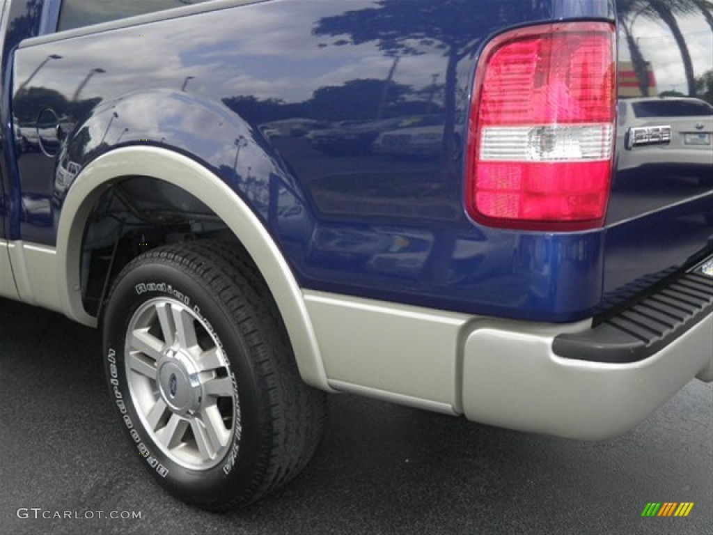 2007 F150 Lariat SuperCrew - Dark Blue Pearl Metallic / Tan photo #8