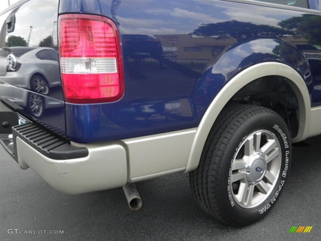 2007 F150 Lariat SuperCrew - Dark Blue Pearl Metallic / Tan photo #10
