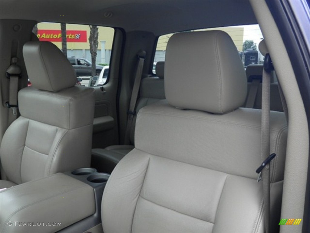 2007 F150 Lariat SuperCrew - Dark Blue Pearl Metallic / Tan photo #27