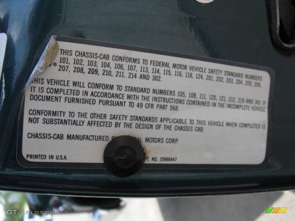 1995 C/K 3500 C3500 Cheyenne Regular Cab Dually Chassis - Emerald Green Metallic / Tan photo #22