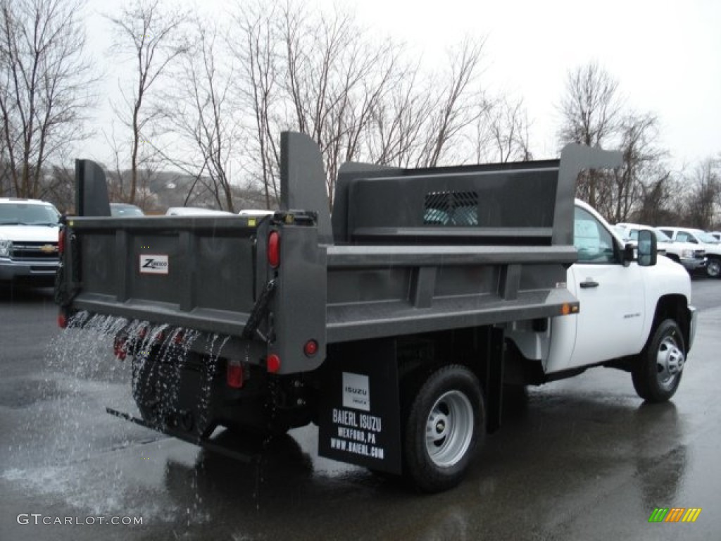 2012 Silverado 3500HD WT Regular Cab 4x4 Dump Truck - Summit White / Dark Titanium photo #6