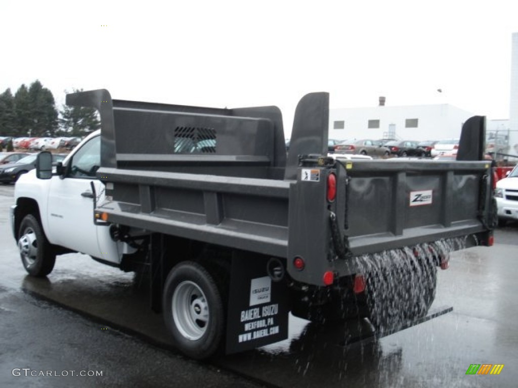 2012 Silverado 3500HD WT Regular Cab 4x4 Dump Truck - Summit White / Dark Titanium photo #8