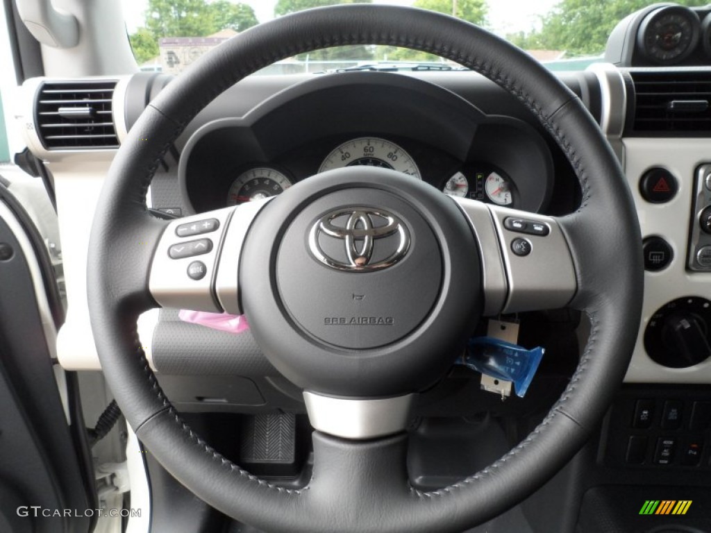 2012 Toyota FJ Cruiser Standard FJ Cruiser Model Dark Charcoal Steering Wheel Photo #65250602