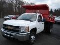 Summit White - Silverado 3500HD Regular Cab 4x4 Chassis Dump Truck Photo No. 2