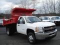 Summit White - Silverado 3500HD Regular Cab 4x4 Chassis Dump Truck Photo No. 4