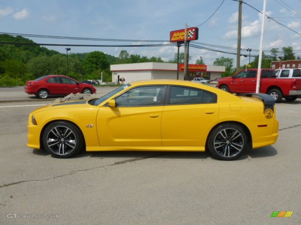 2012 Charger SRT8 Super Bee - Stinger Yellow / Black/Super Bee Stripes photo #2