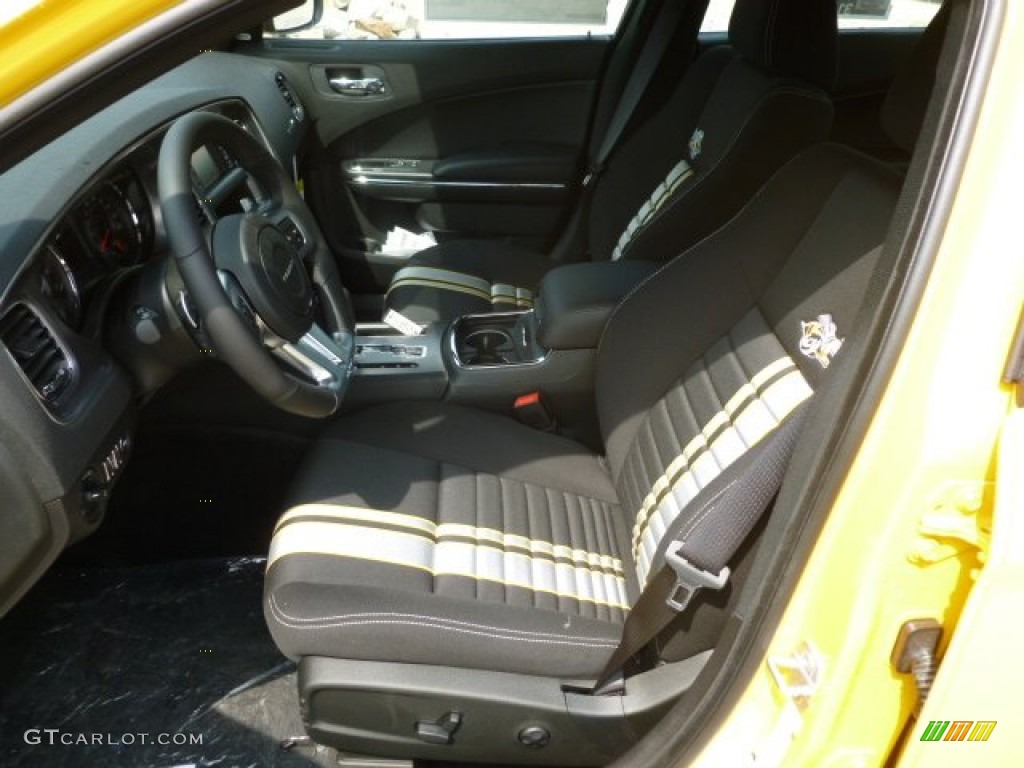 Black/Super Bee Stripes Interior 2012 Dodge Charger SRT8 Super Bee Photo #65254193