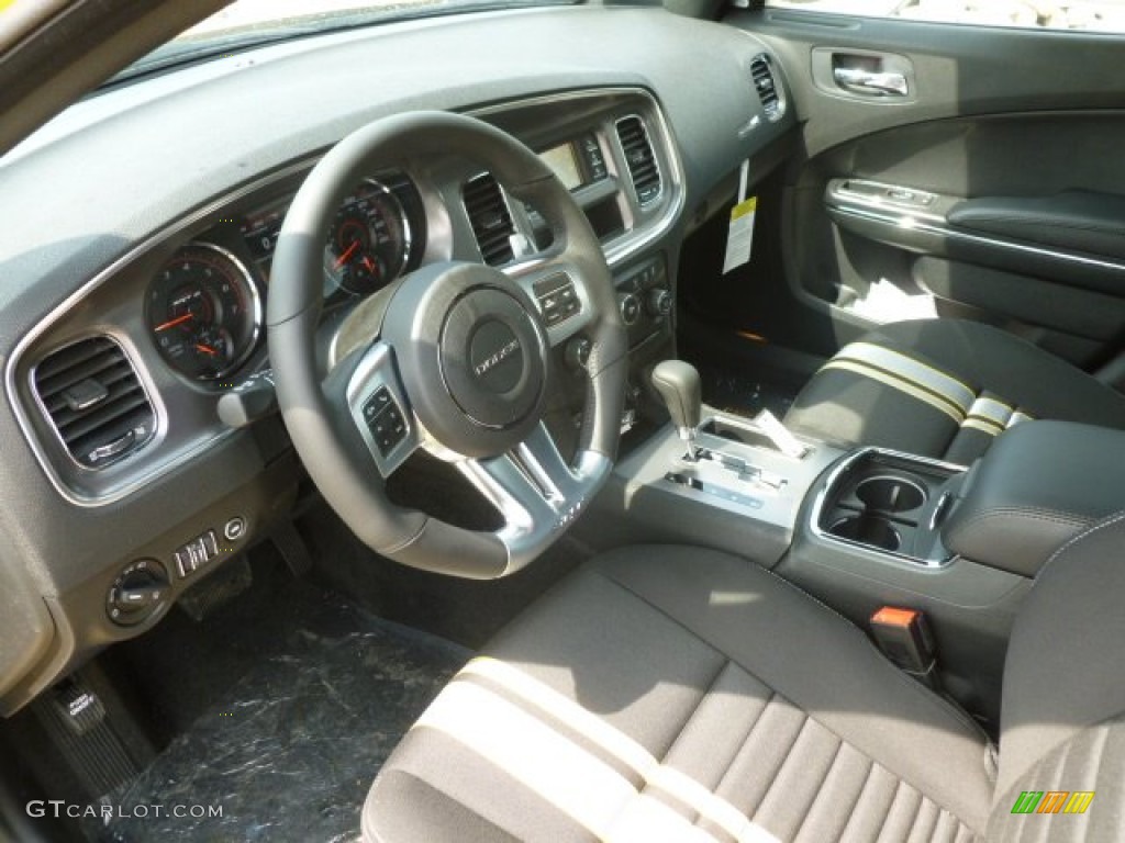 Black/Super Bee Stripes Interior 2012 Dodge Charger SRT8 Super Bee Photo #65254202