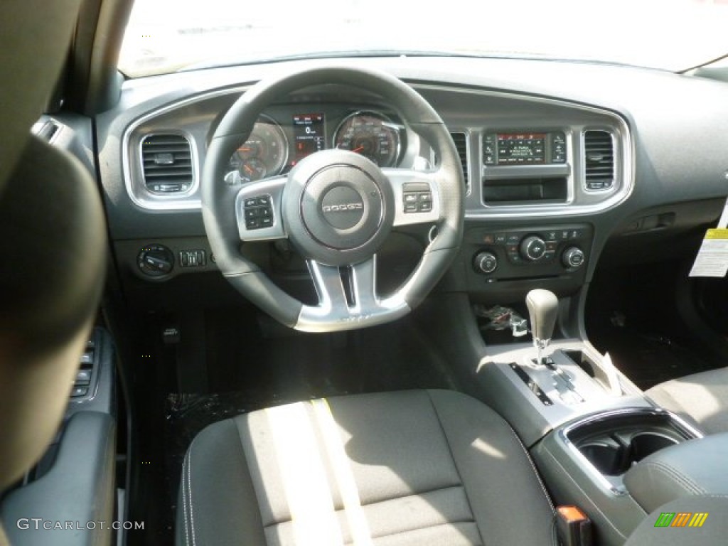 2012 Dodge Charger SRT8 Super Bee Black/Super Bee Stripes Dashboard Photo #65254227