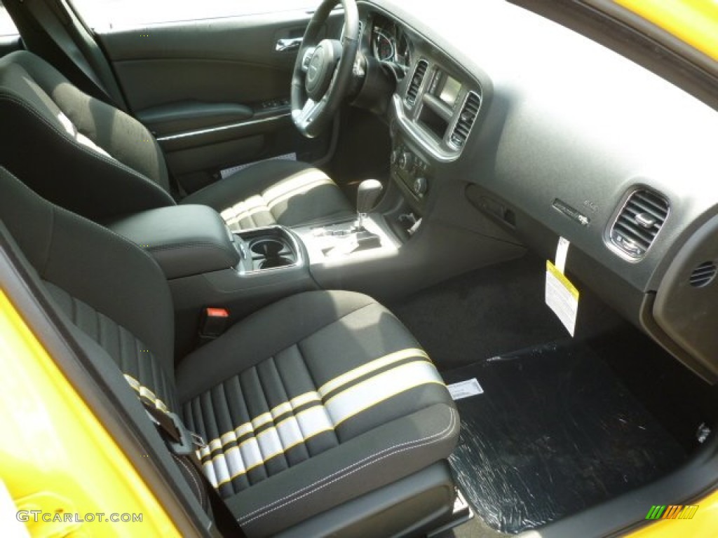 Black/Super Bee Stripes Interior 2012 Dodge Charger SRT8 Super Bee Photo #65254271