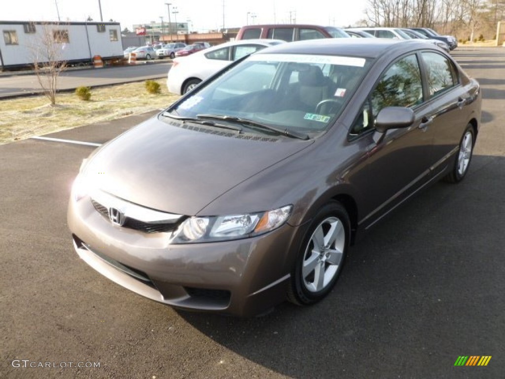 2010 Civic LX-S Sedan - Urban Titanium Metallic / Black photo #3