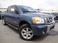 2010 Blue Steel Metallic Nissan Titan LE Crew Cab 4x4  photo #3