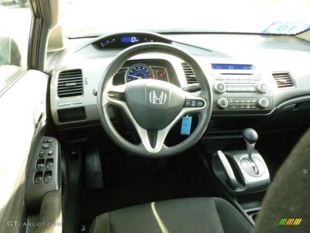 2010 Civic LX-S Sedan - Urban Titanium Metallic / Black photo #14