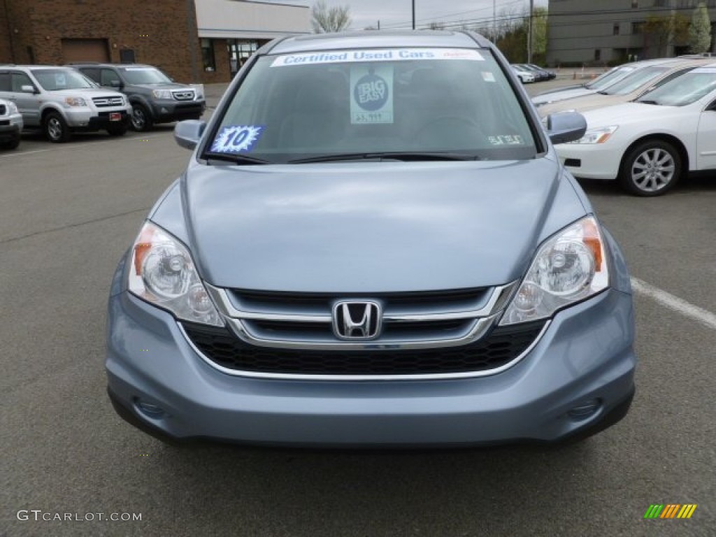 2010 CR-V EX-L AWD - Glacier Blue Metallic / Gray photo #2