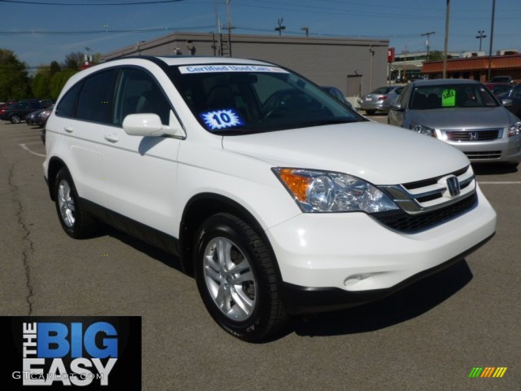 2010 CR-V EX-L AWD - Taffeta White / Gray photo #1