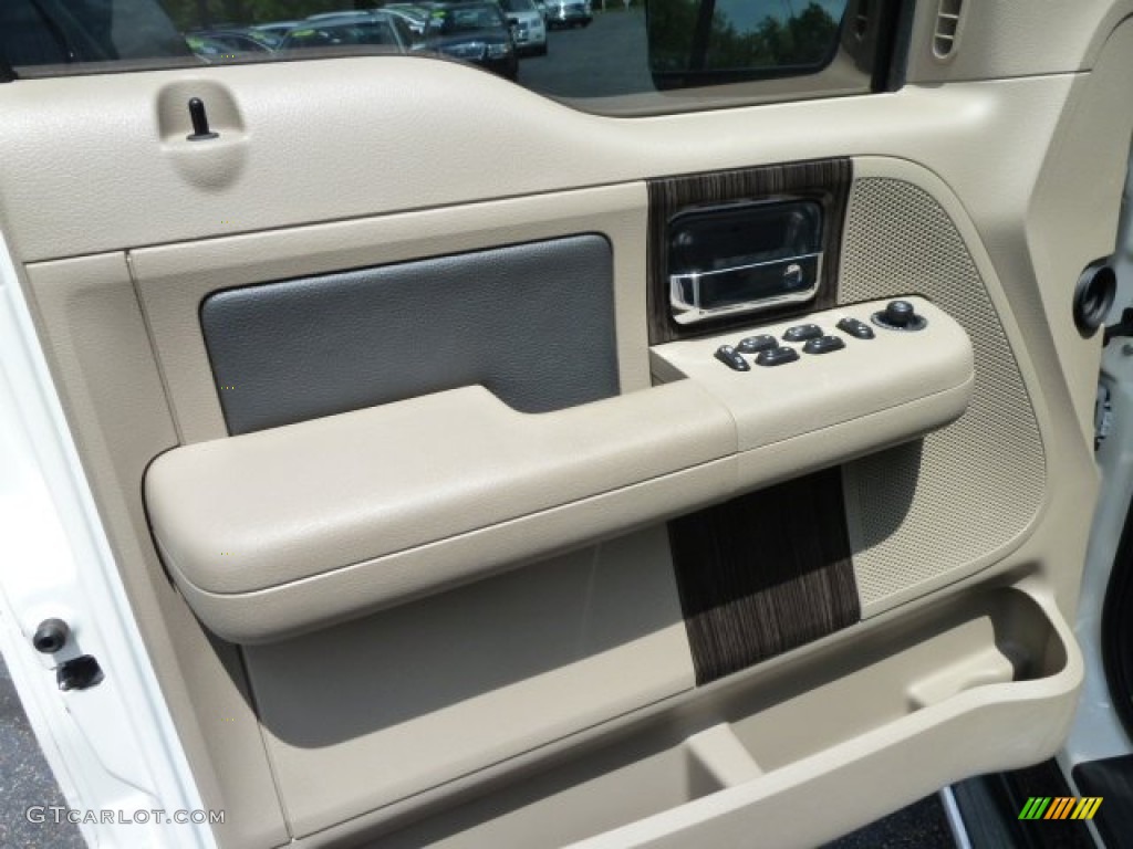 2008 Ford F150 Limited SuperCrew 4x4 Tan Door Panel Photo #65266109