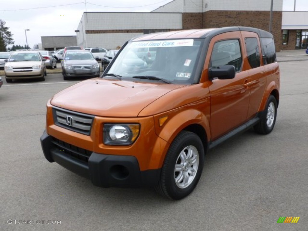 2008 Element EX AWD - Tangerine Orange Metallic / Gray/Black photo #3