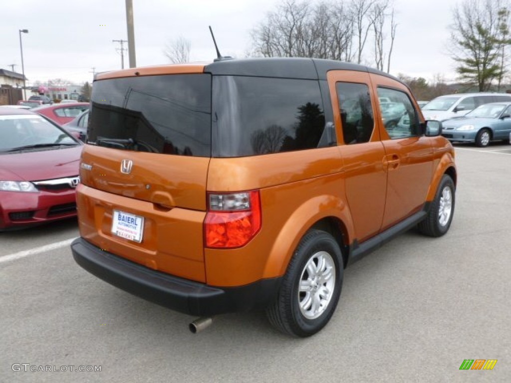 2008 Element EX AWD - Tangerine Orange Metallic / Gray/Black photo #6