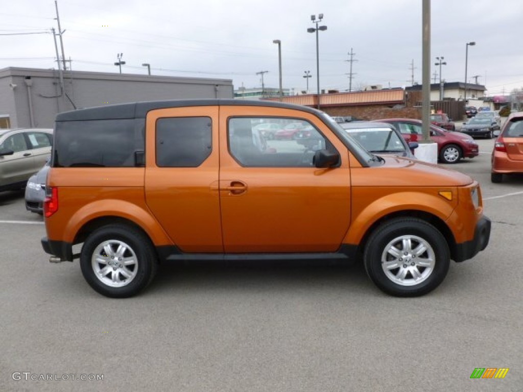 2008 Element EX AWD - Tangerine Orange Metallic / Gray/Black photo #7