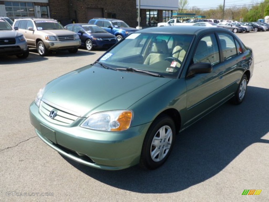 2003 Civic LX Sedan - Galapagos Green / Ivory photo #3