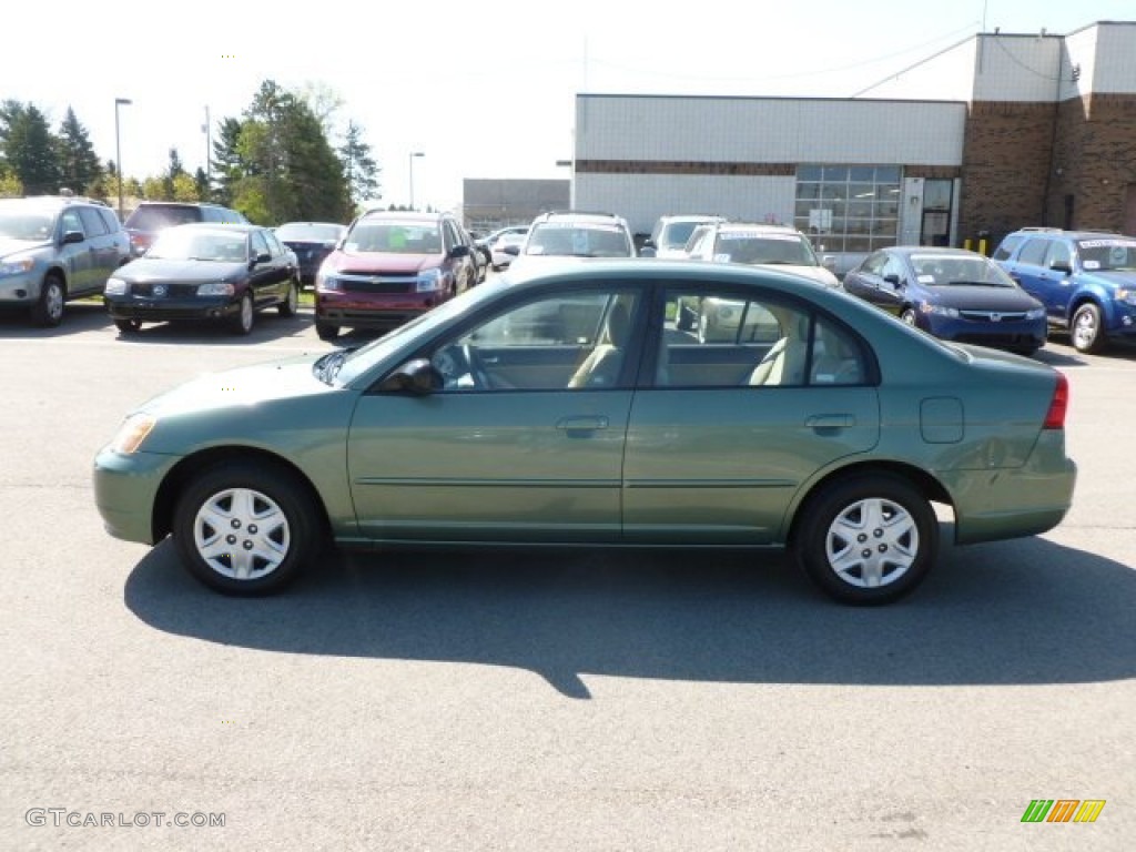 2003 Civic LX Sedan - Galapagos Green / Ivory photo #4