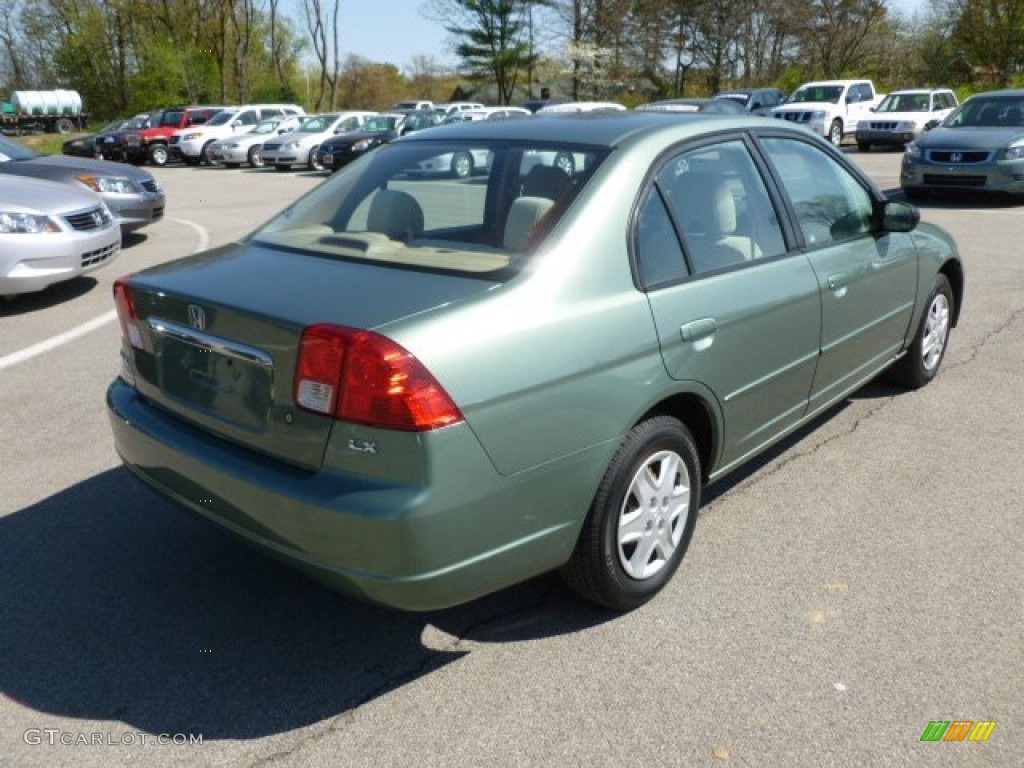 2003 Civic LX Sedan - Galapagos Green / Ivory photo #7