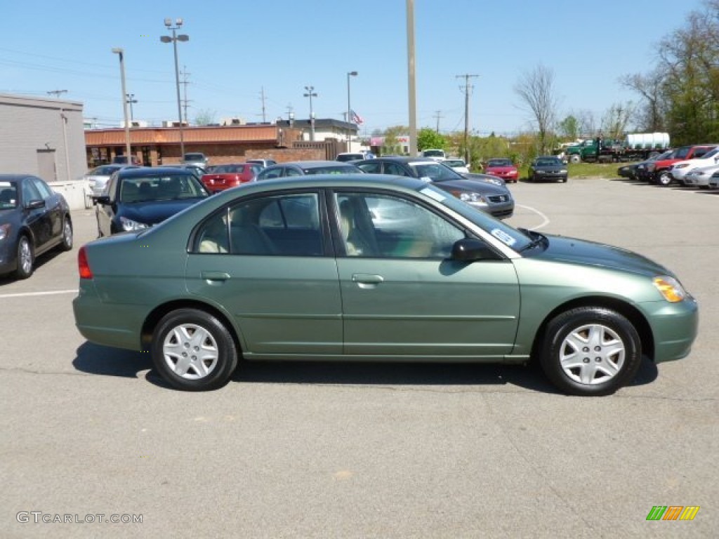 2003 Civic LX Sedan - Galapagos Green / Ivory photo #8