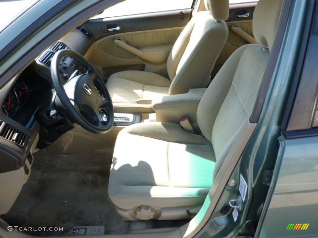 2003 Civic LX Sedan - Galapagos Green / Ivory photo #15