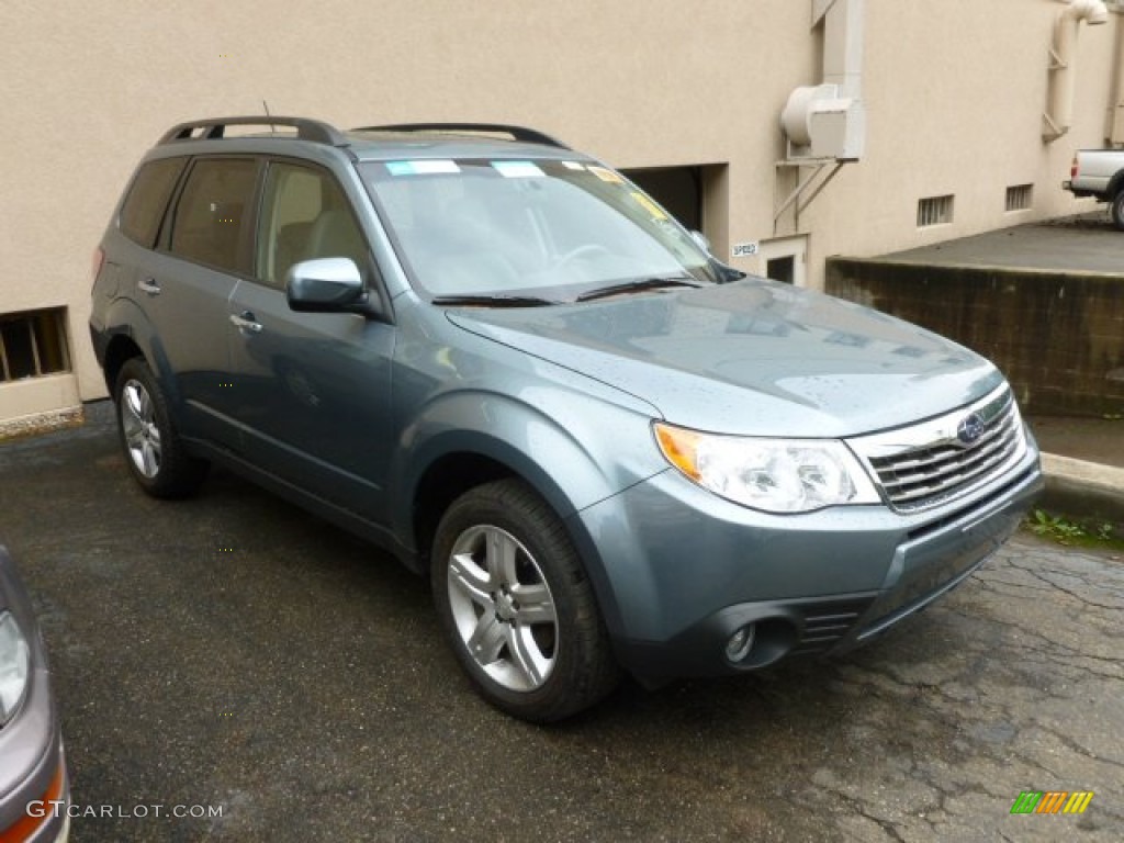2009 Forester 2.5 X Premium - Sage Green Metallic / Platinum photo #1