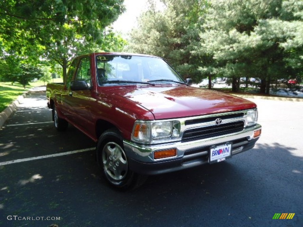 1992 Pickup Deluxe Extended Cab - Garnet Red Pearl / Gray photo #1