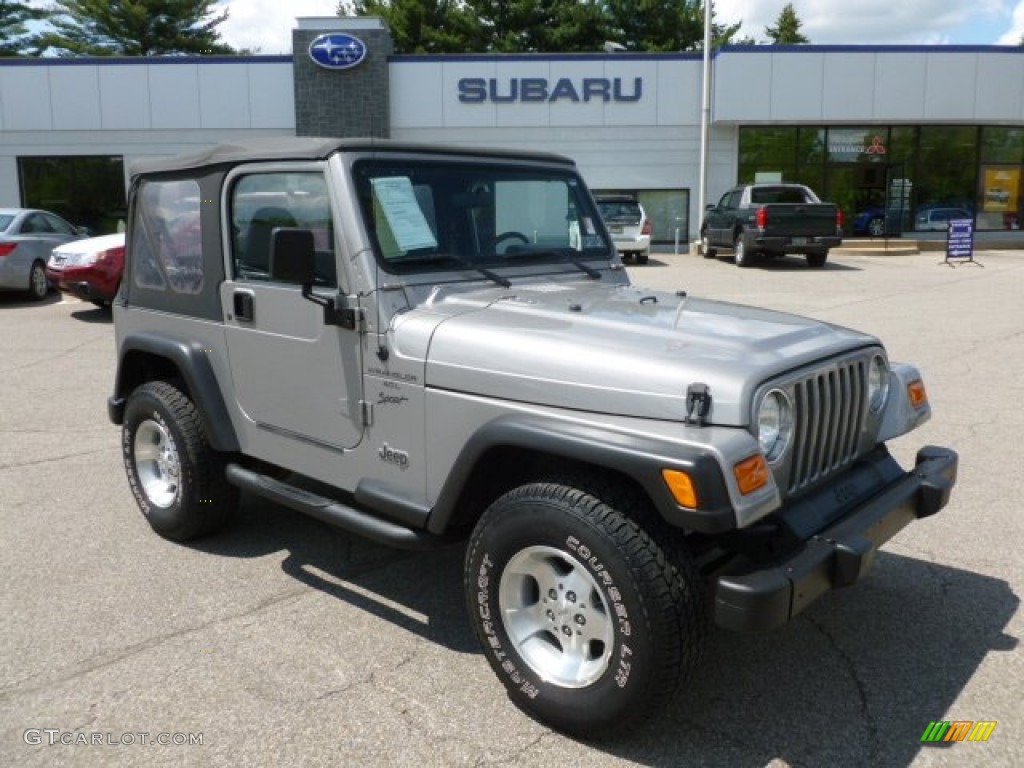 2000 Wrangler Sport 4x4 - Silverstone Metallic / Agate photo #1