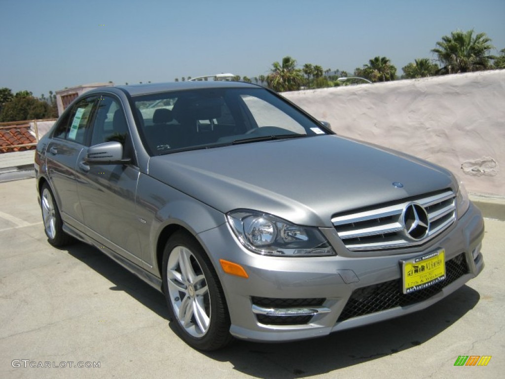 2012 C 250 Sport - Palladium Silver Metallic / Black photo #1