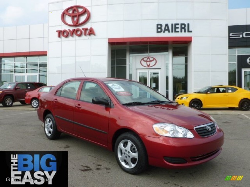 2008 Corolla CE - Barcelona Red / Beige photo #1
