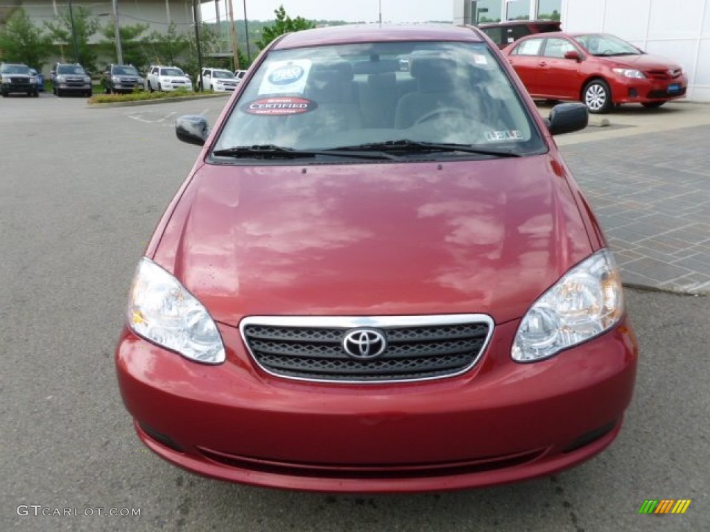 2008 Corolla CE - Barcelona Red / Beige photo #2