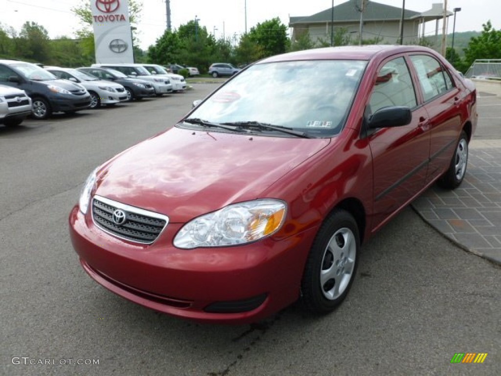 2008 Corolla CE - Barcelona Red / Beige photo #3
