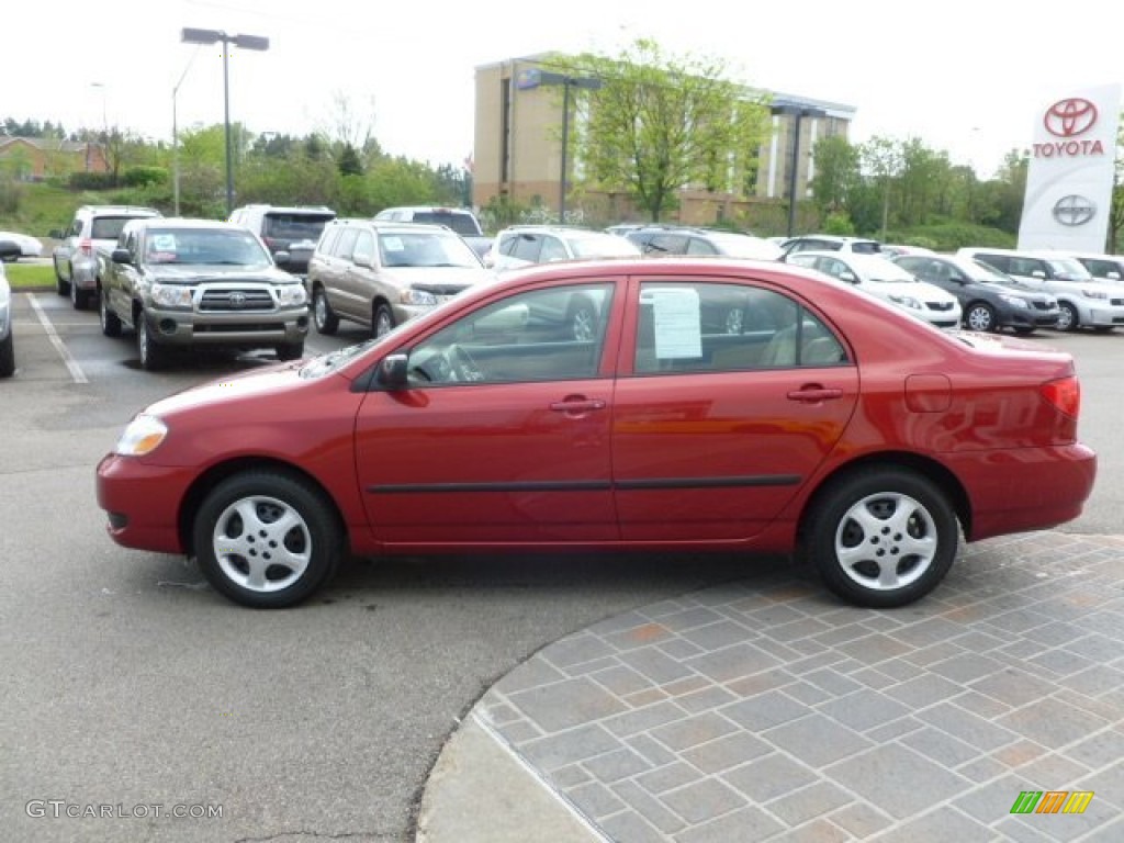2008 Corolla CE - Barcelona Red / Beige photo #4
