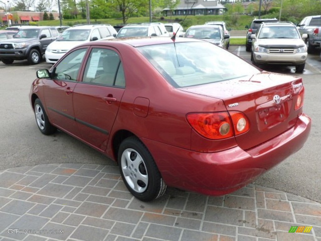 2008 Corolla CE - Barcelona Red / Beige photo #5