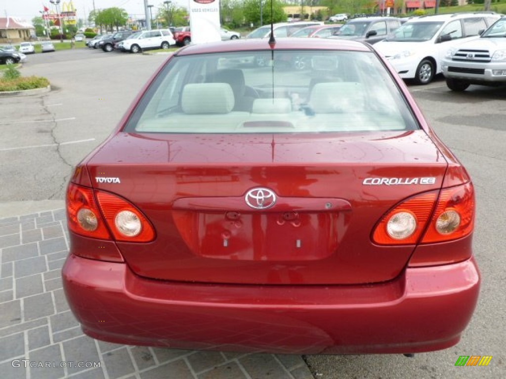 2008 Corolla CE - Barcelona Red / Beige photo #6