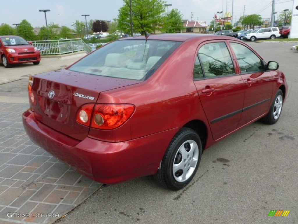2008 Corolla CE - Barcelona Red / Beige photo #7