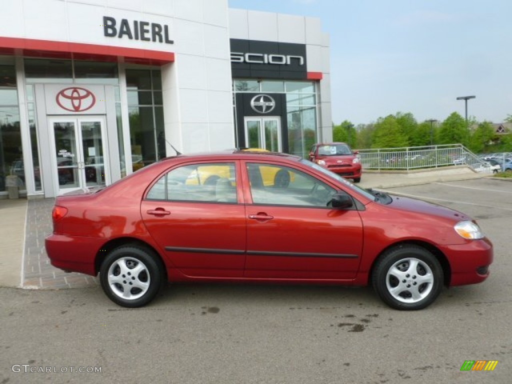 2008 Corolla CE - Barcelona Red / Beige photo #8