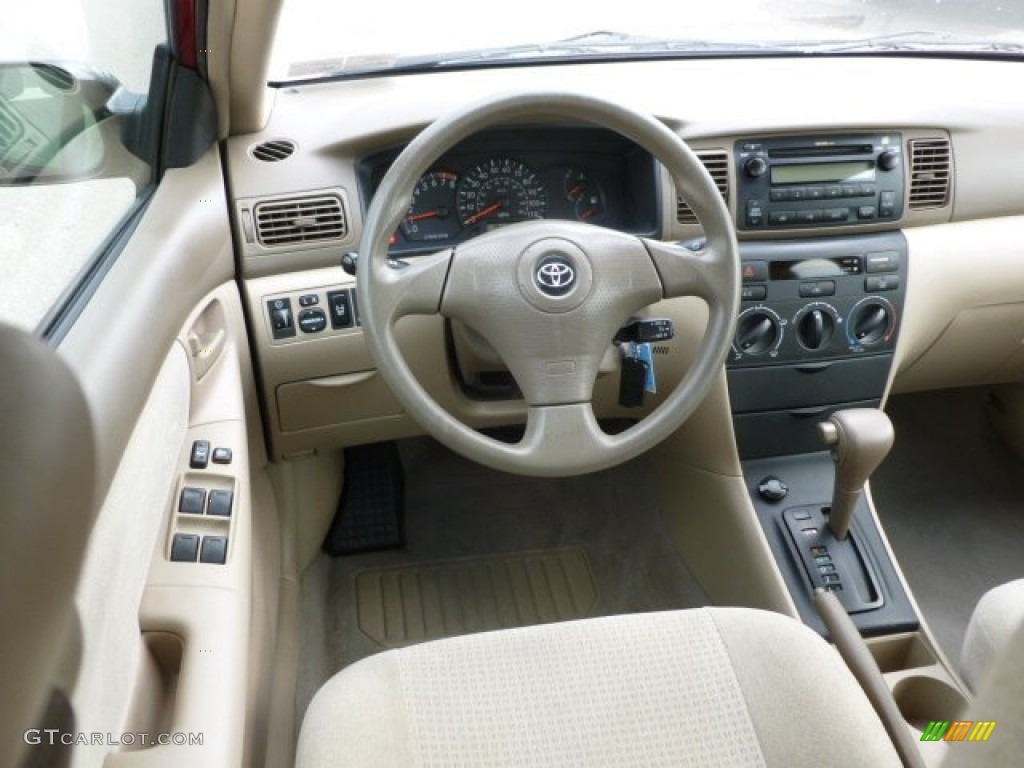 2008 Corolla CE - Barcelona Red / Beige photo #14
