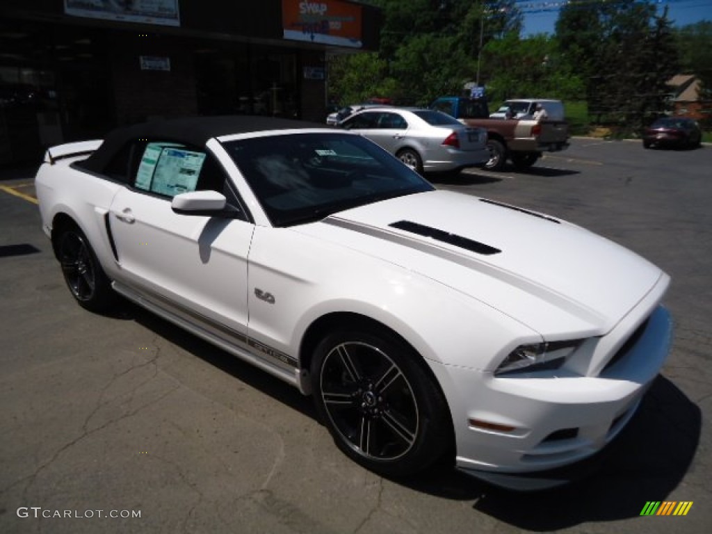 2013 Mustang GT/CS California Special Convertible - Performance White / California Special Charcoal Black/Miko-suede Inserts photo #1